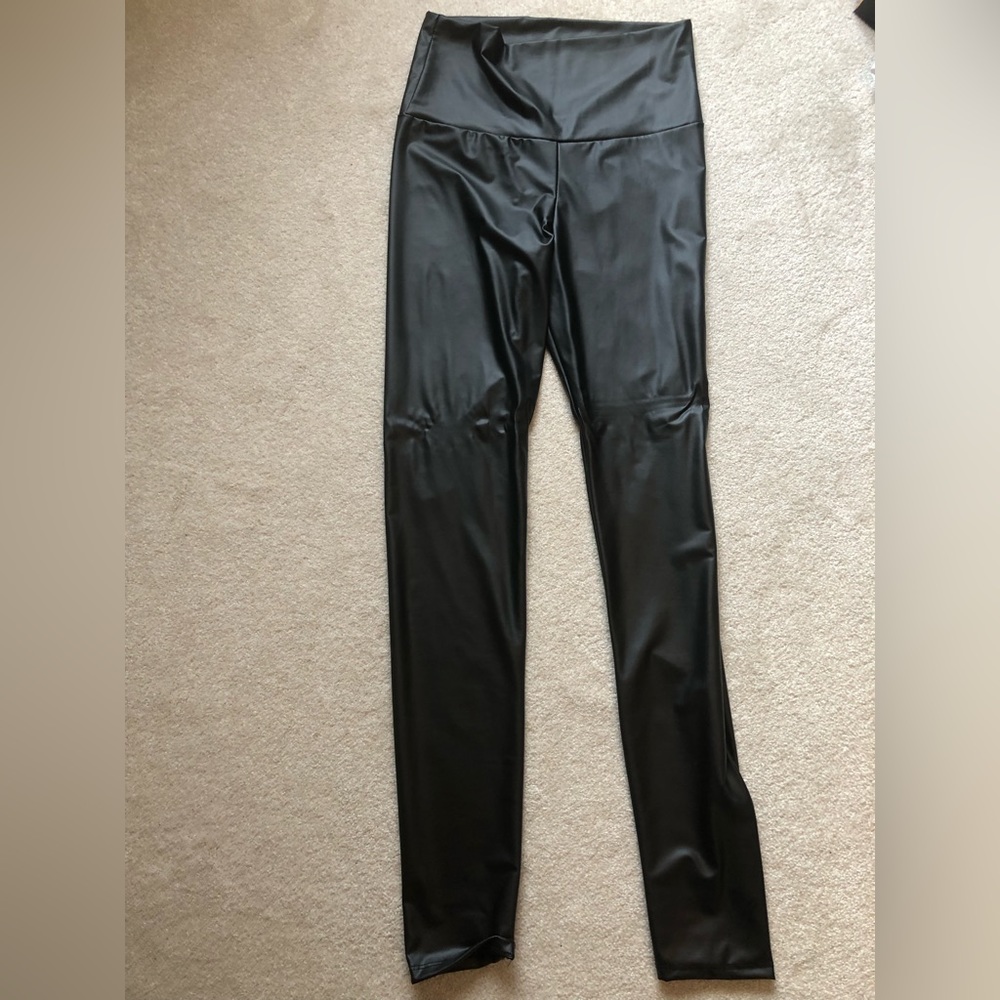 High Waisted Pleather Leggings